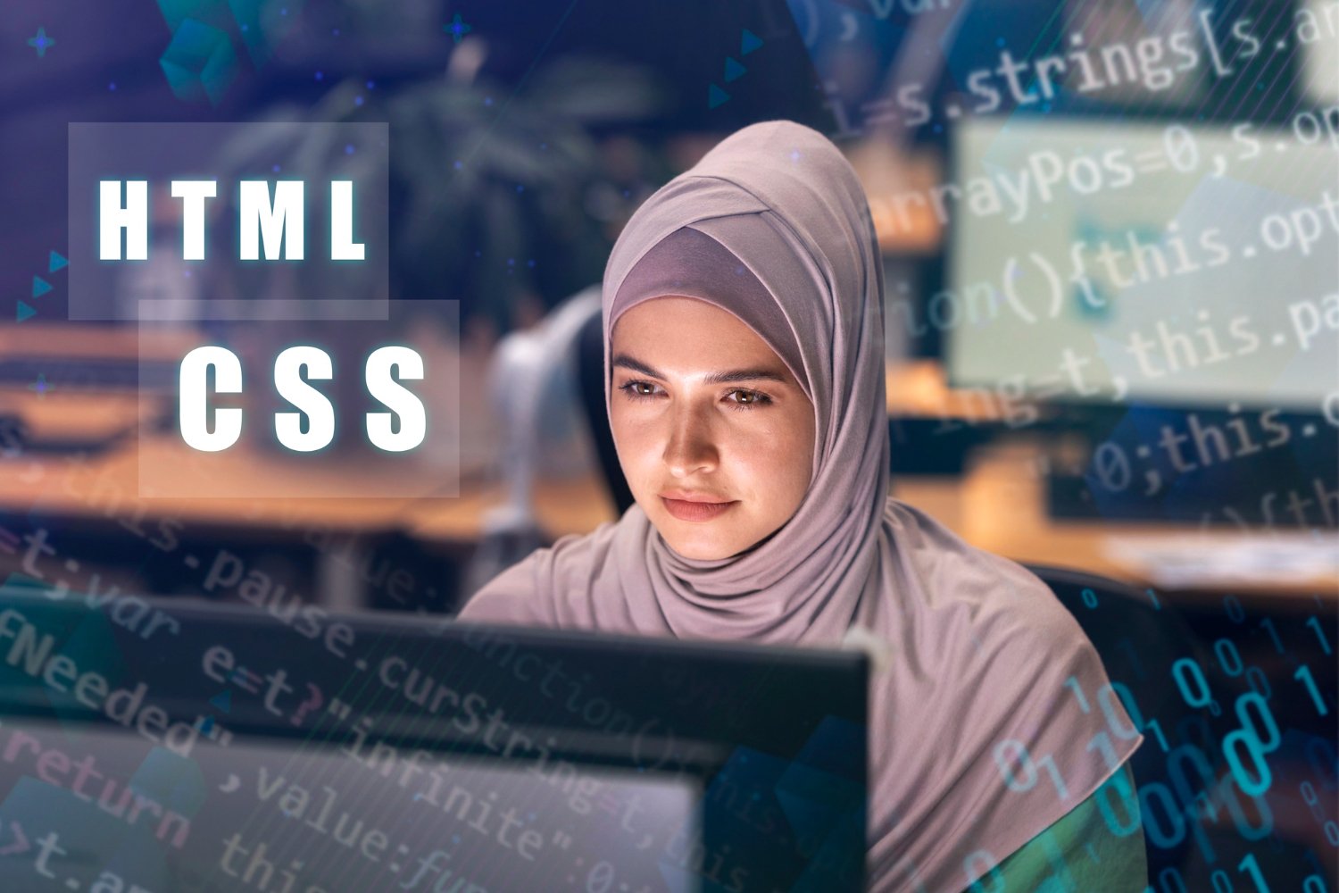 WordPress development services concept showing web developer coding website on computer.