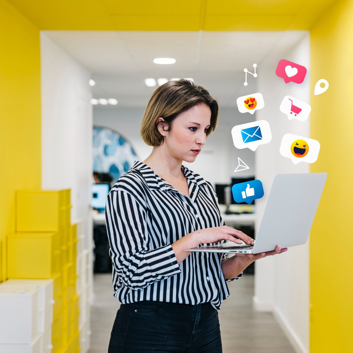 Digital marketing services UK social media marketing and advertising concept